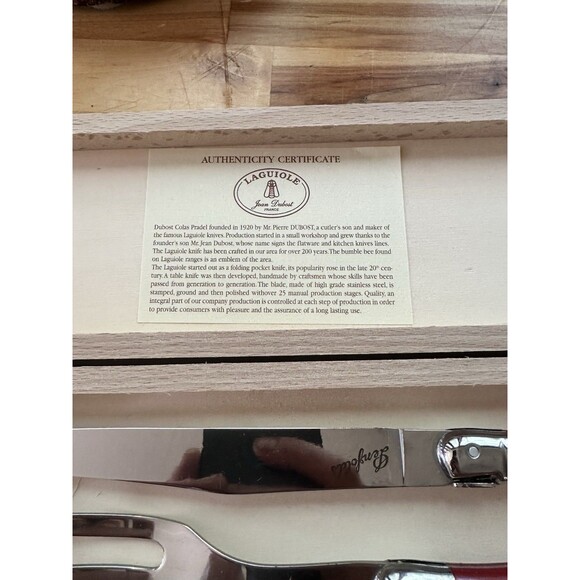 Jean Dubost Carving Knife & Fork Set Made In France - Picture 5 of 5